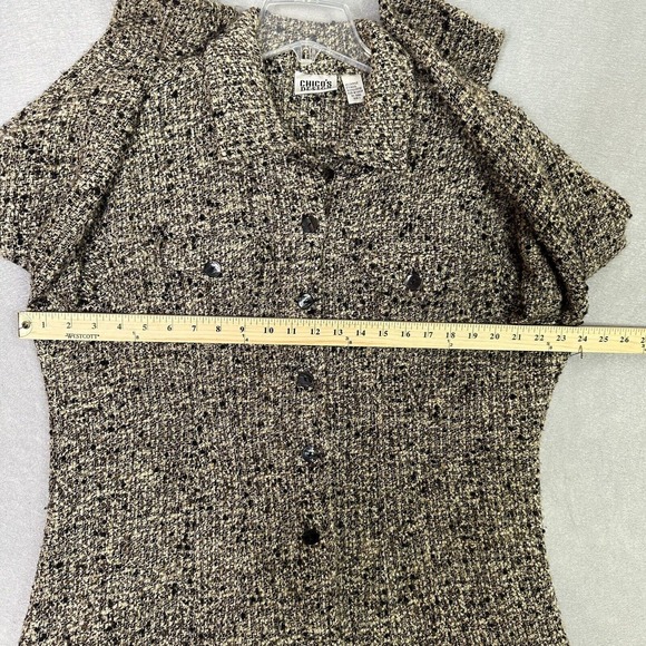 Chicos Sweater Jacket Women Sz 3 XL 16 Tweed Boucle Wool Mohair Blend Shacket - Picture 14 of 15